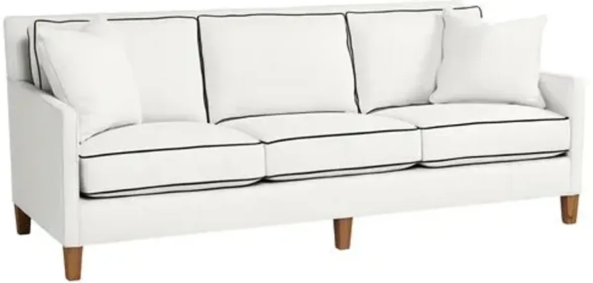 Northport Outdoor Upholstered Sofa - Inside Out Linen with Contrast Welt - Handcrafted