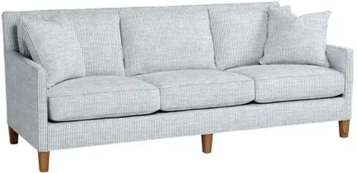Northport Outdoor Upholstered Sofa - Inside Out Ticking Stripe - Handcrafted