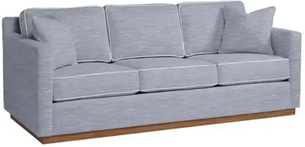 Hatteras Outdoor Upholstered Sofa - Inside Out Linen with Contrast Welt - Handcrafted