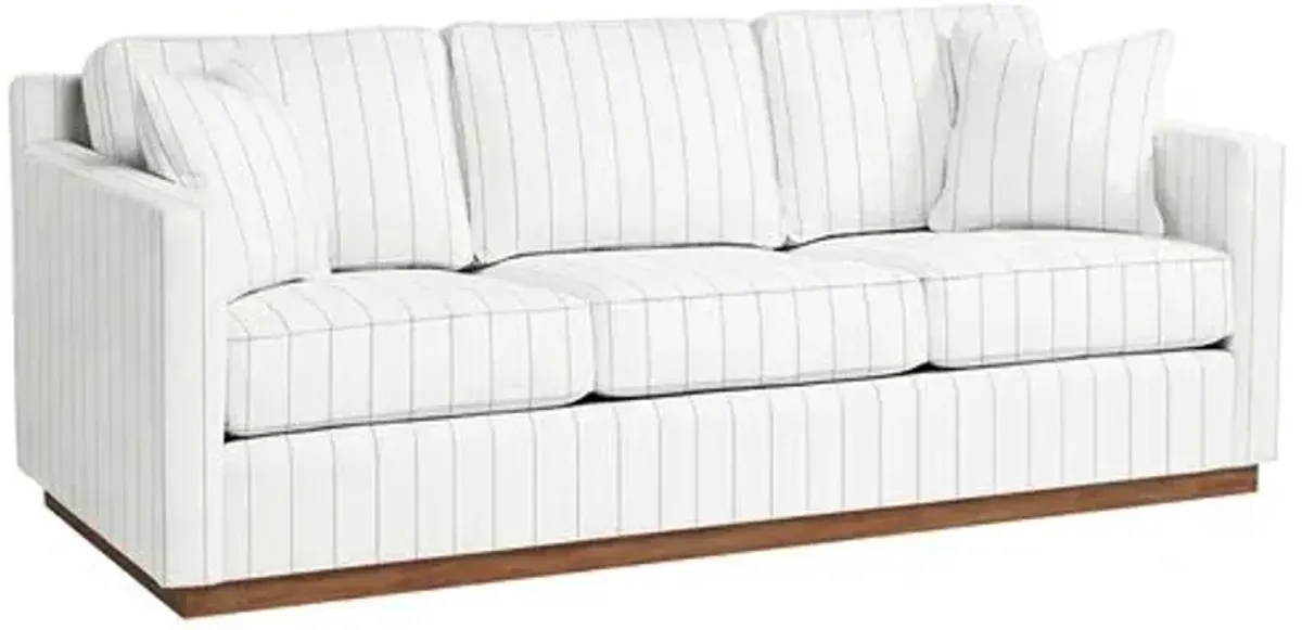 Hatteras Outdoor Upholstered Sofa - Sunbrella Stripe - Handcrafted