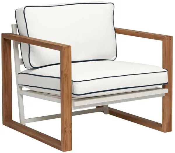 Cape Outdoor Upholstered Chair, Inside Out Linen w/ Contrast Welt