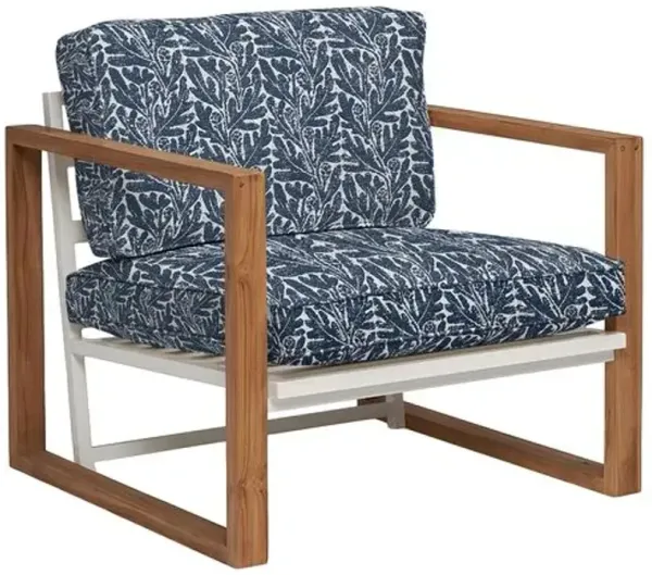 Cape Outdoor Upholstered Chair - Inside Out Botanical - Handcrafted - Blue
