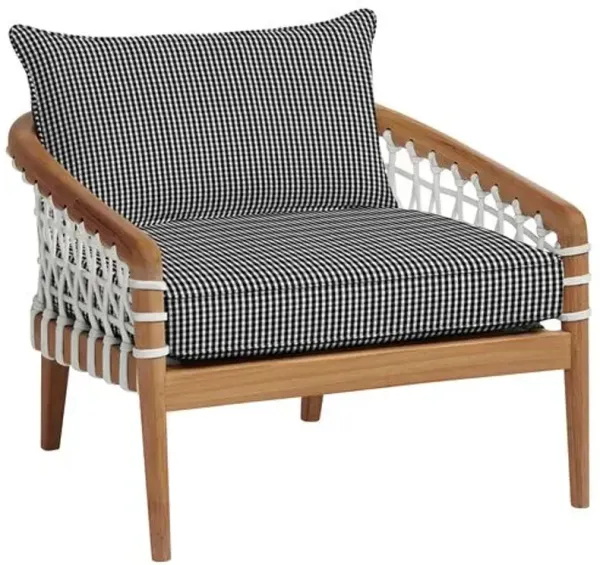 Stonington Outdoor Upholstered Chair - Inside Out Check - Handcrafted - Black