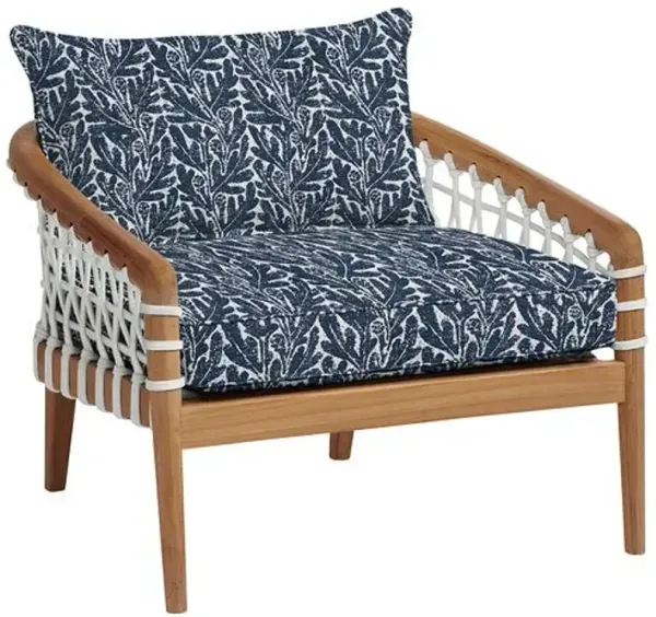 Stonington Outdoor Upholstered Chair - Inside Out Botanical - Handcrafted - Blue