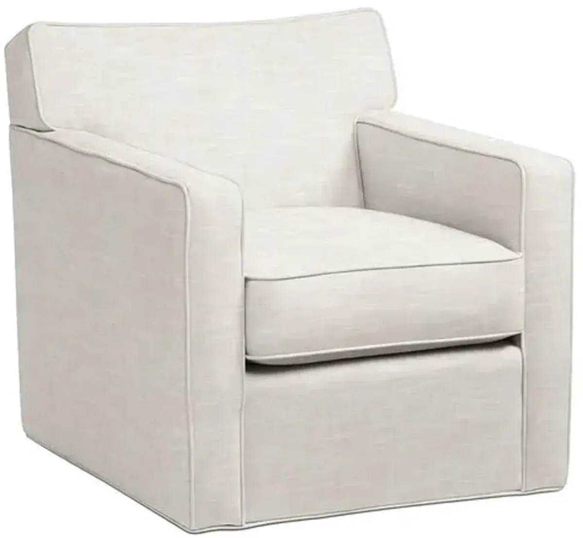 Scottsdale Outdoor Upholstered Swivel Chair - Inside Out Linen - Handcrafted