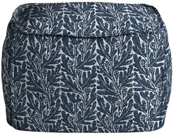 Catalina Outdoor Upholstered Ottoman - Inside Out Botanical - Handcrafted - Blue