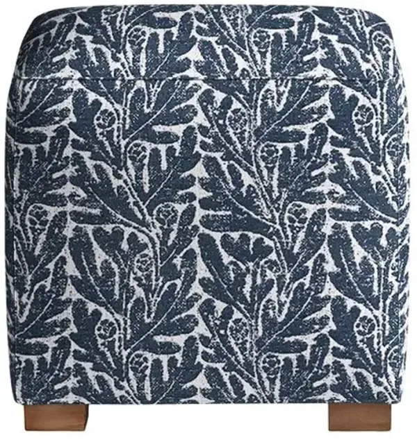 Freeport Outdoor Upholstered Ottoman - Inside Out Botanical - Handcrafted - Blue