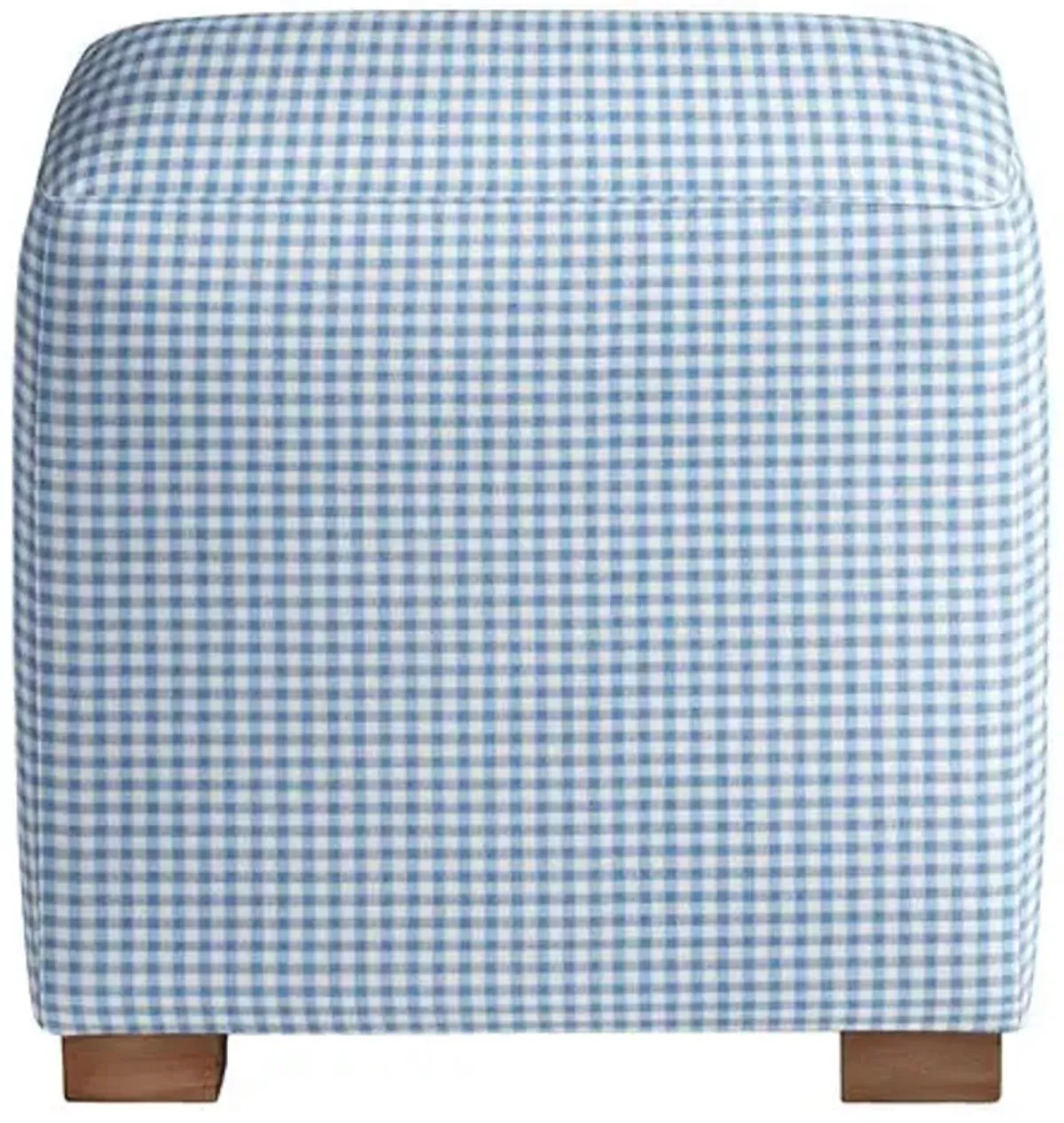 Freeport Outdoor Upholstered Ottoman - Inside Out Check - Handcrafted - Black