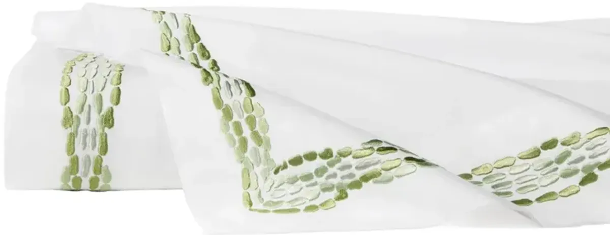 SFERRA x Scalamandré Cobblestones Flat Sheet, Green