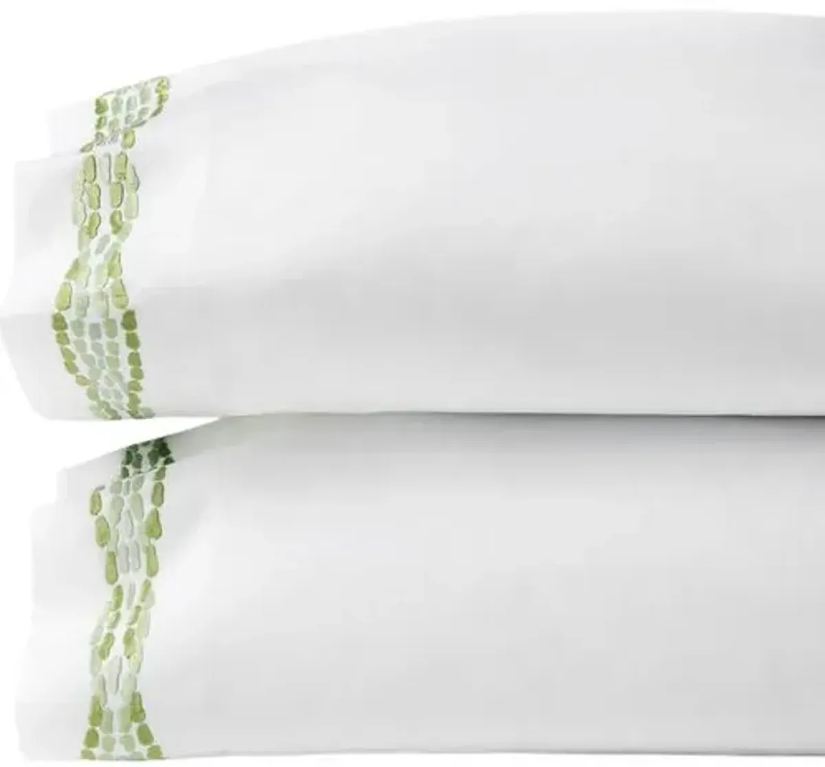 SFERRA x Scalamandr Cobblestones Pillowcase Set of 2 - Green