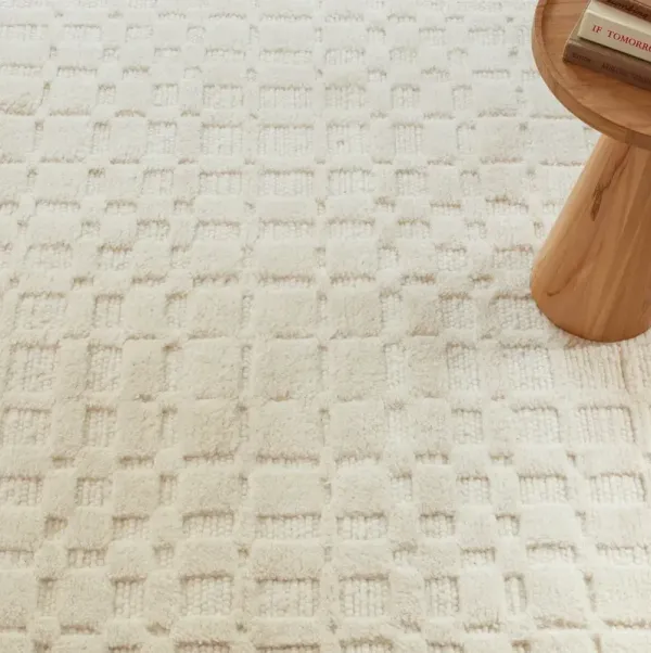 Isadora Handwoven Wool Rug, Ivory