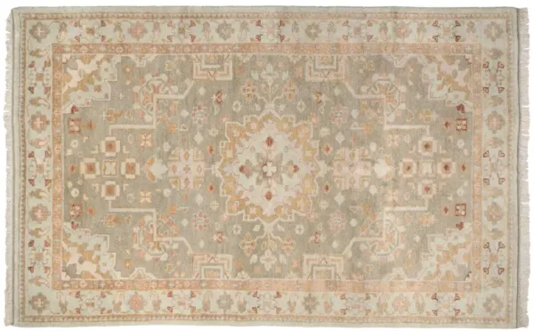 Kendra Hand Knotted Wool Rug, Sky