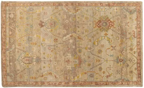 Nora Hand Knotted Wool Rug, Natural