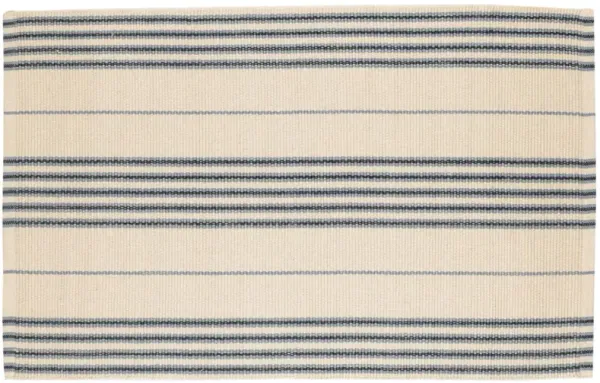 Conway Handwoven Cotton Rug, Blue