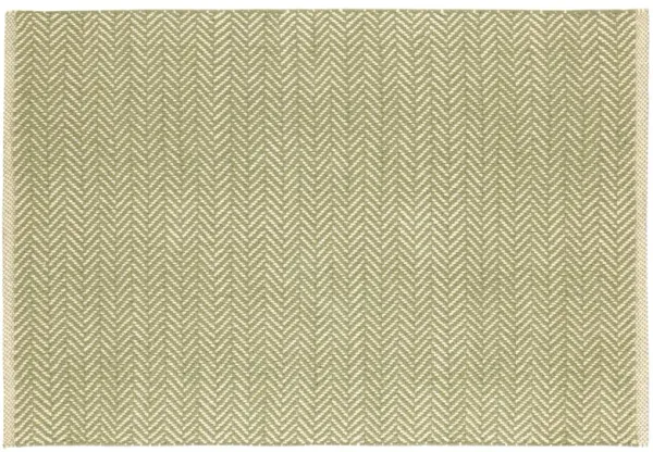 Herringbone Handwoven Cotton Rug, Sage