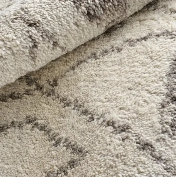 Masinissa Hand Knotted Wool Rug, Natural