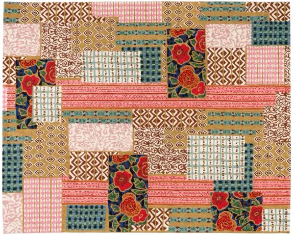 Elm Patchwork Hand Hooked Wool Rug, Multi