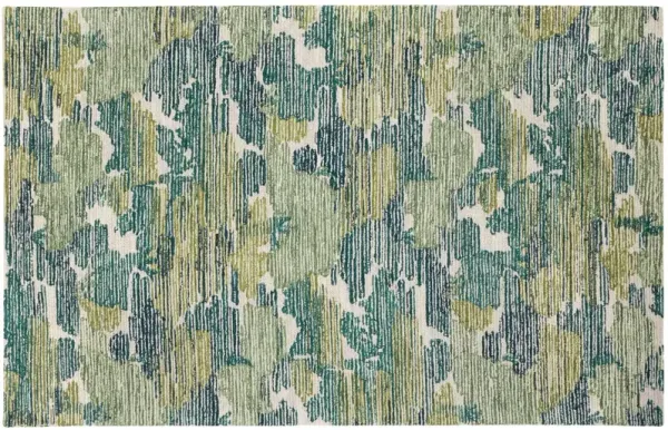 Ladycross Hand Hooked Wool Rug, Green
