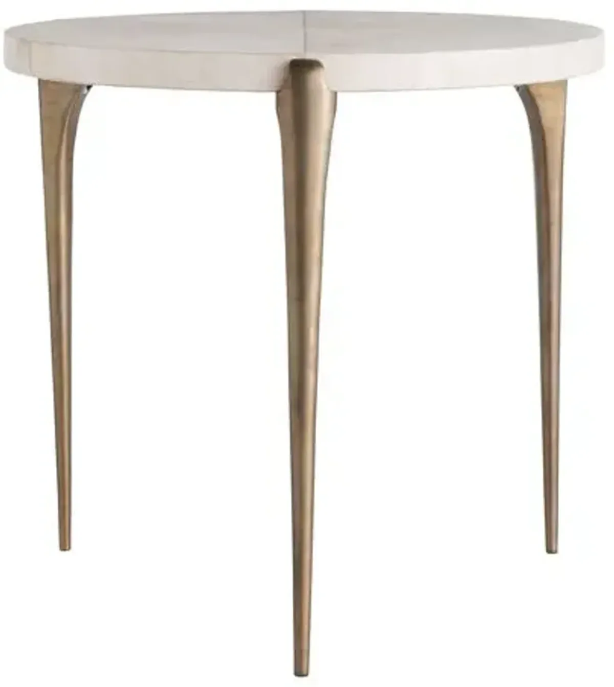 June Brass/Vellum End Table - Gold - Arteriors