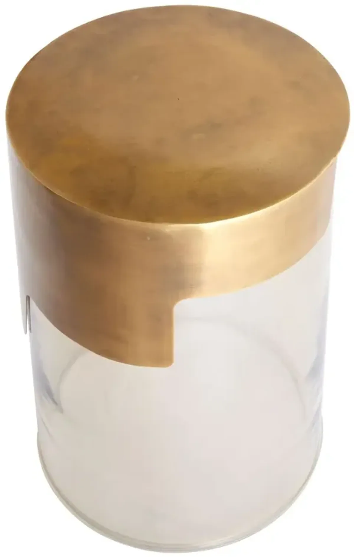 Jesse Accent Table, Smoke Gray Glass/Brass