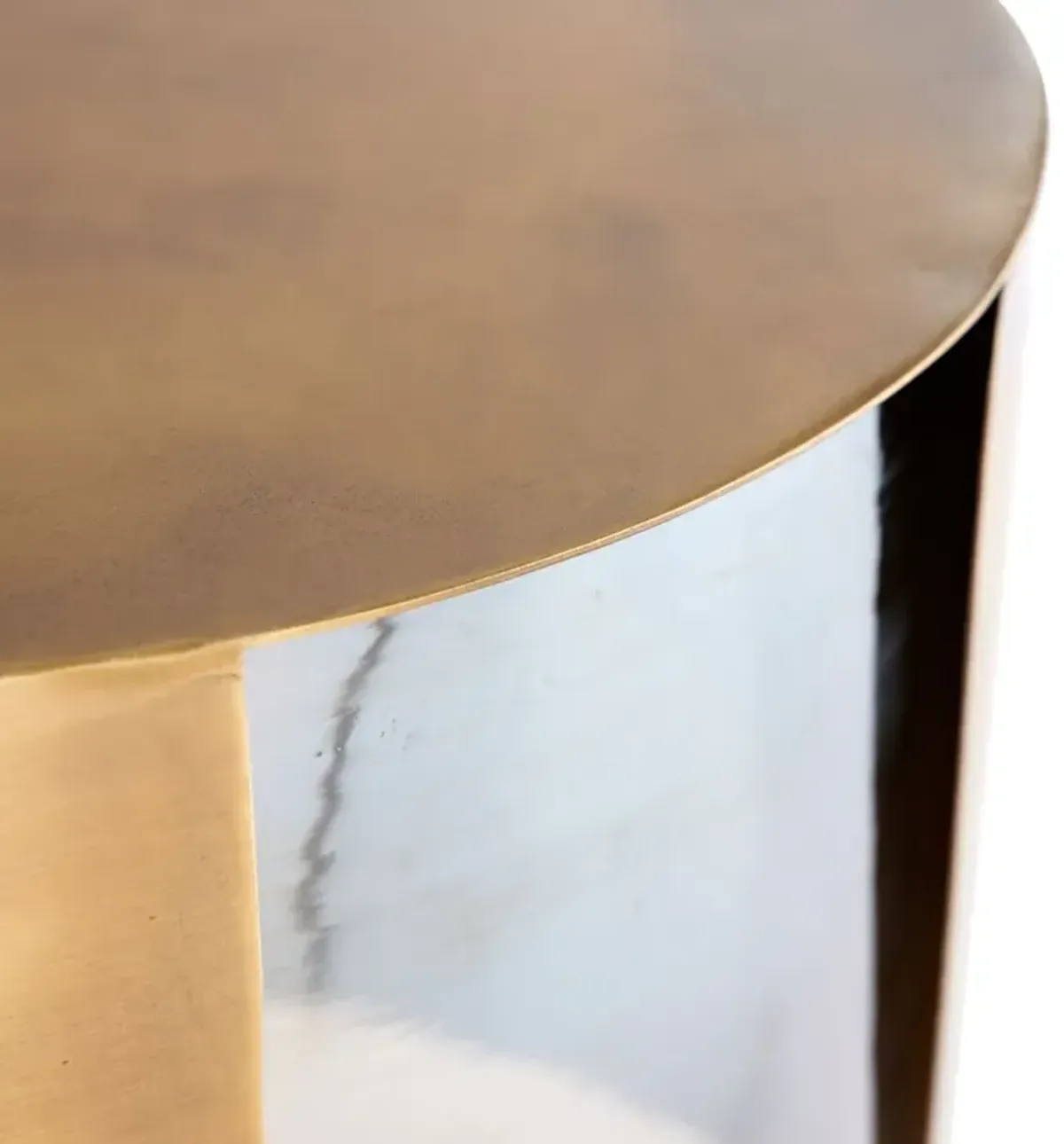 Jesse Accent Table, Smoke Gray Glass/Brass