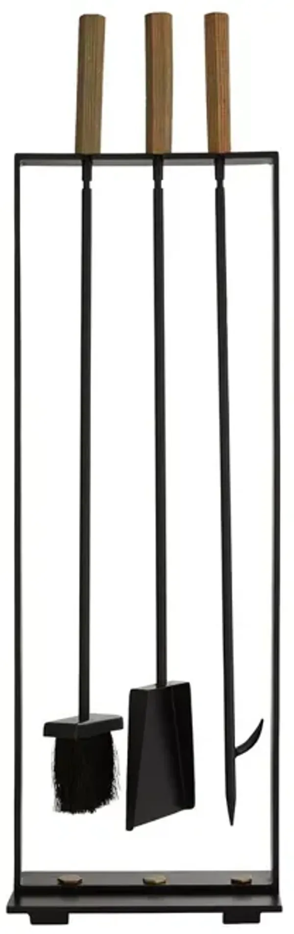 Landt Fireplace Iron Tool Set, Black