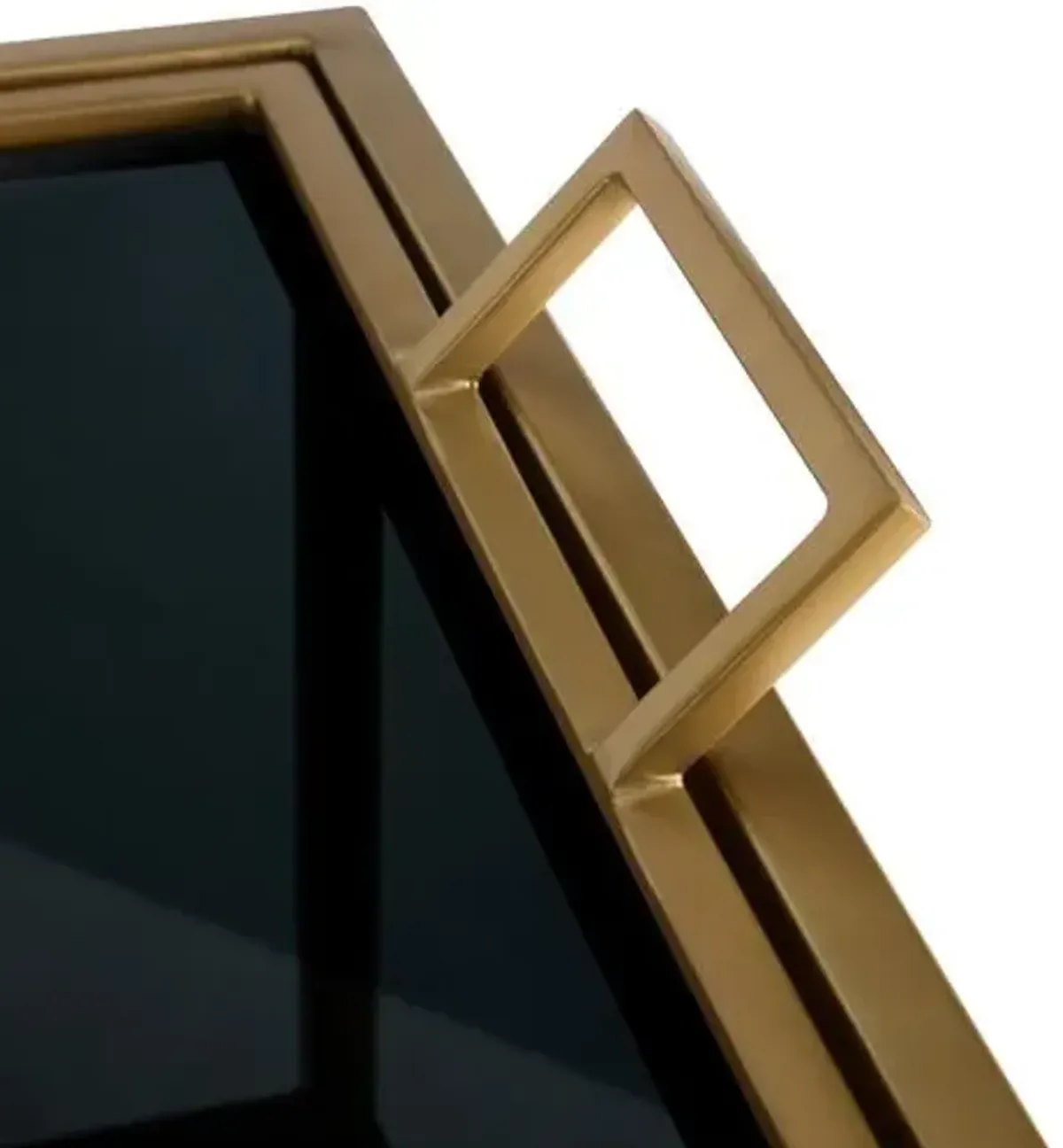 Jak Iron & Glass Bar Cart - Gold/Black - Arteriors