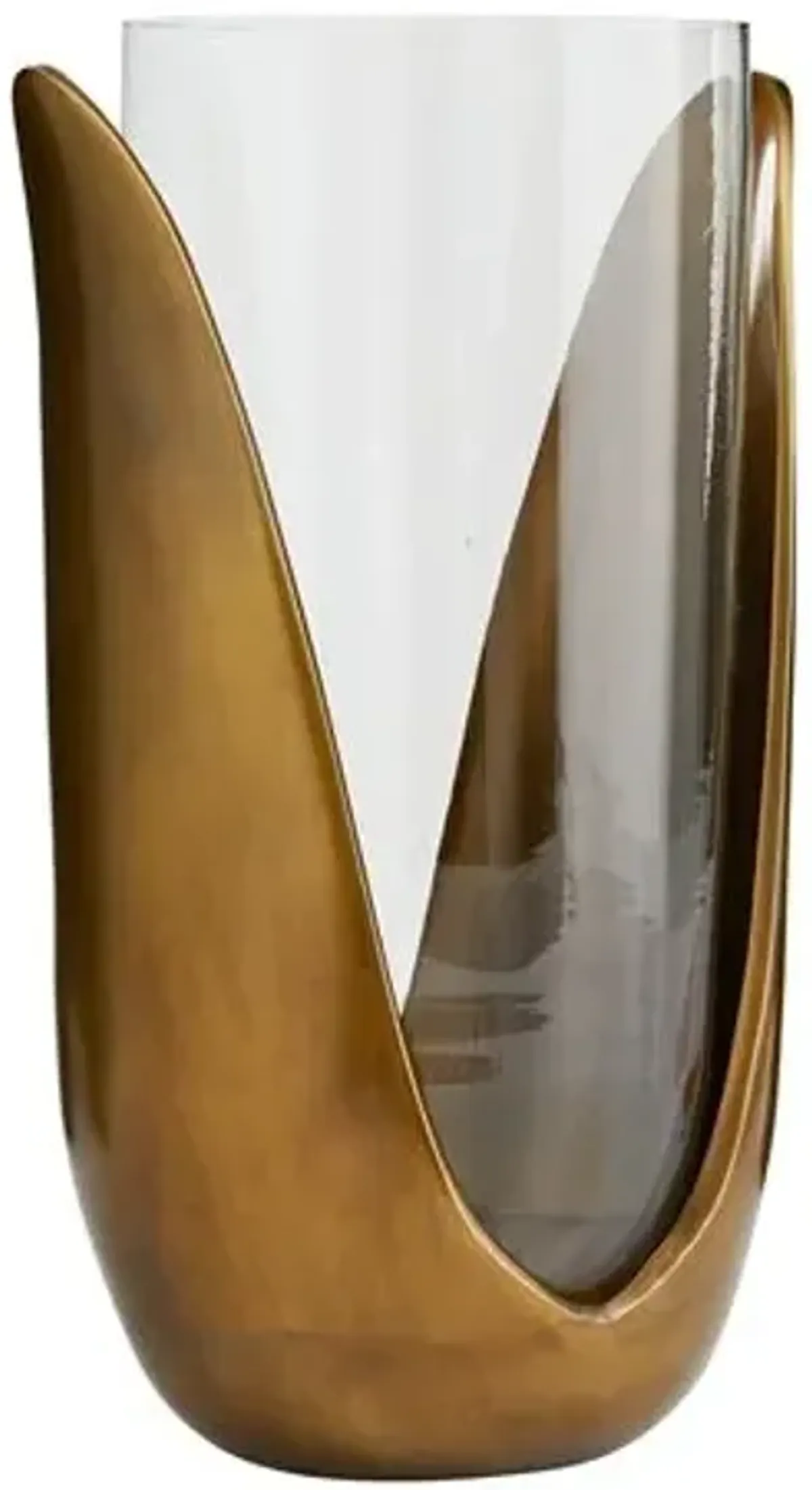 Set of 2 Sonia Tulip Aluminum Vases - Gold - Arteriors