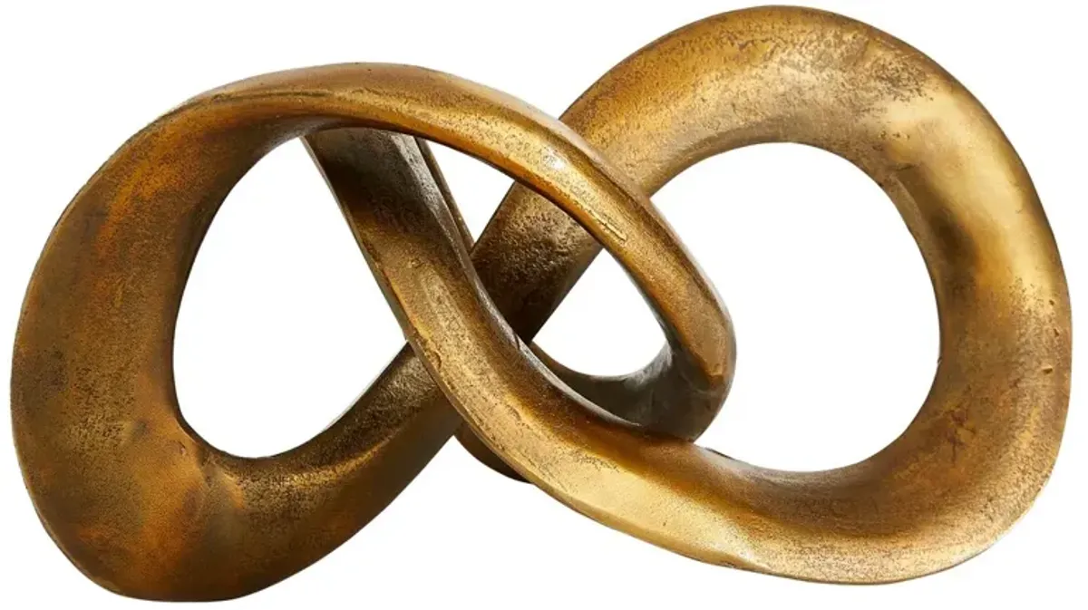 Quinn Interlocked Aluminum Sculpture, Gold