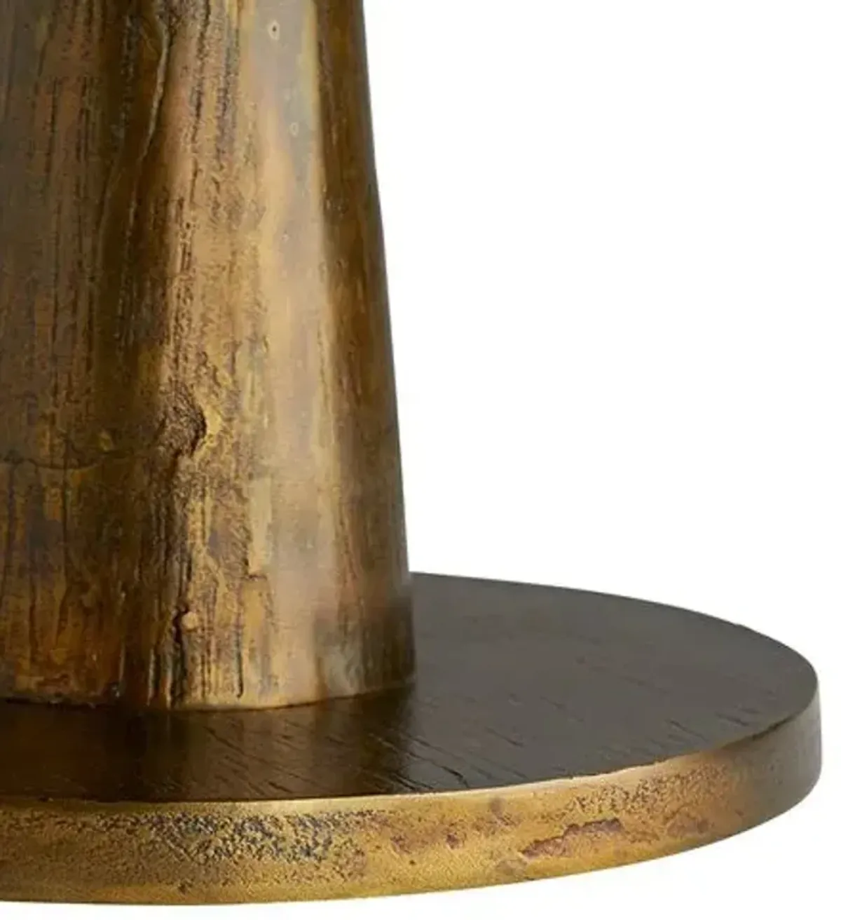 Rochester Round Aluminum Side Table - Gold - Arteriors