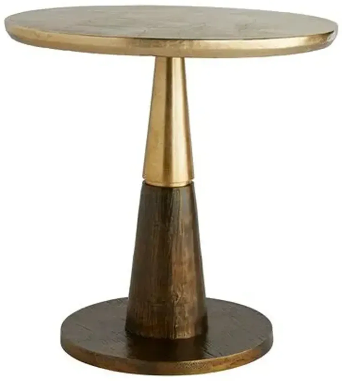 Rochester Round Aluminum Side Table - Gold - Arteriors