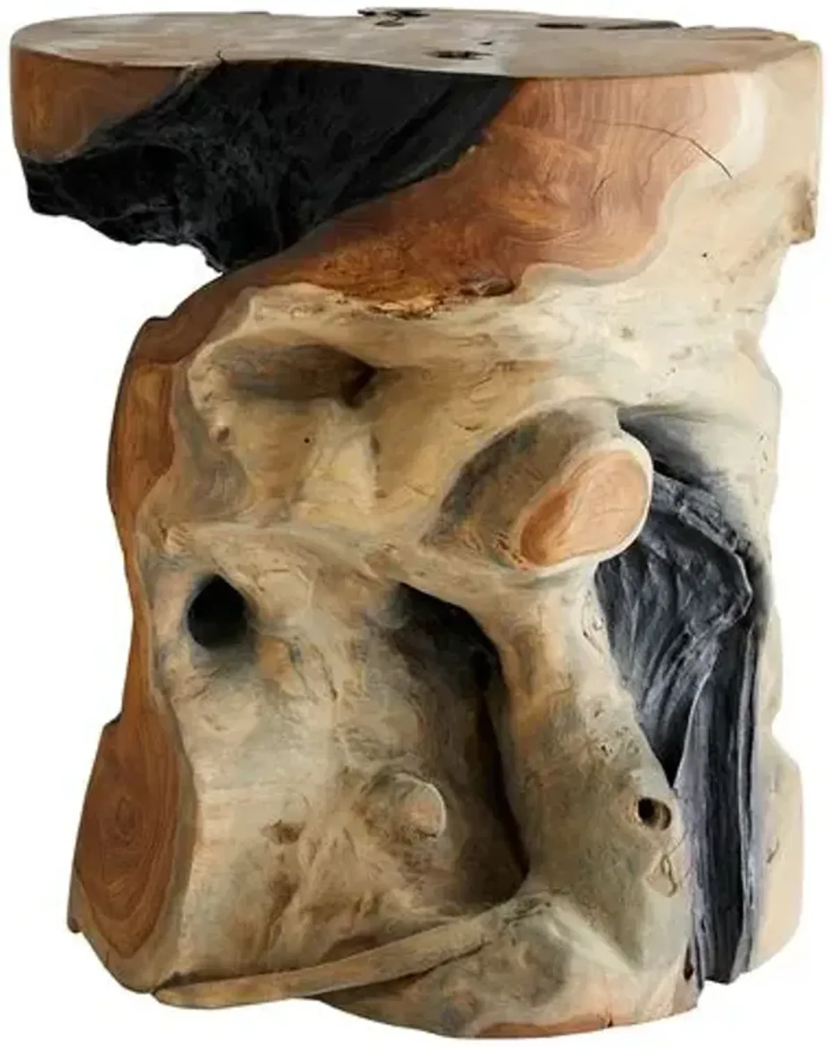 Fricke Teak Root Accent Table - Brown - Arteriors - 17.5Hx16W in