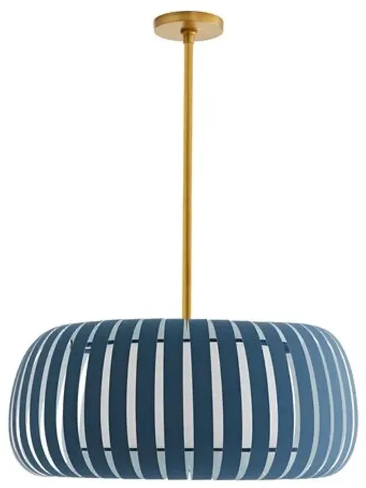 Wilson Microfiber Banded Pendant - Blue - Arteriors