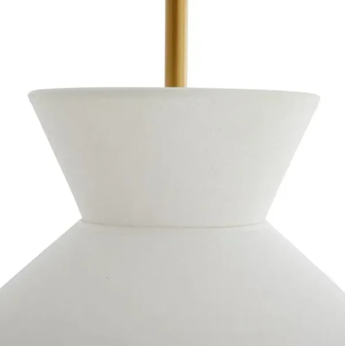 Malena Linen/Rattan Pendant - White - Arteriors