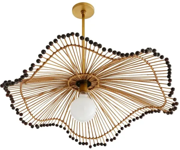 Waverly Rattan Pendant - Neutral - Arteriors - Brown
