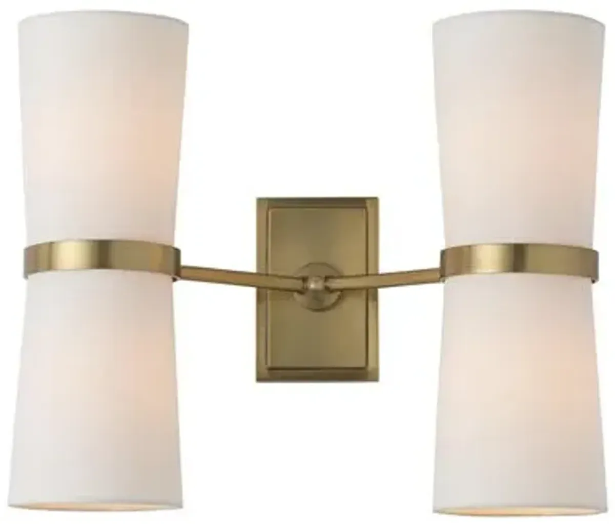 Inwood Steel/Linen Wall Sconce - Gold - Arteriors