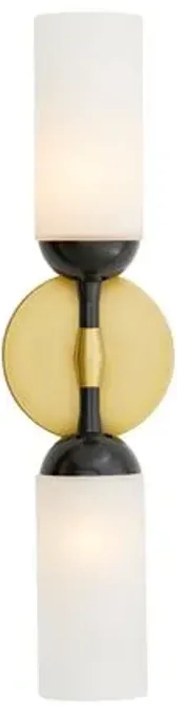 Emmett Steel/Glass Wall Sconce - Gold/Black - Arteriors