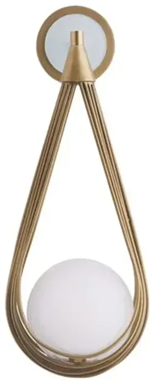 Ova Iron Teardrop Wall Sconce - Gold - Arteriors