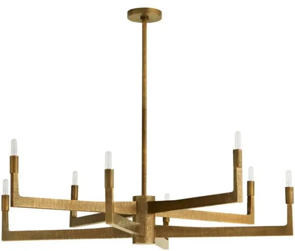 Griff 8-Light Chandelier - English Bronze - Arteriors - Handcrafted - Gold