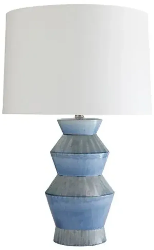 Ogden Porcelain Table Lamp - Blue - Arteriors