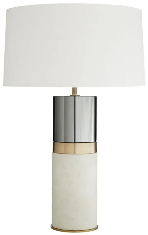 Whitman Ricestone/Crystal Table Lamp - White - Arteriors