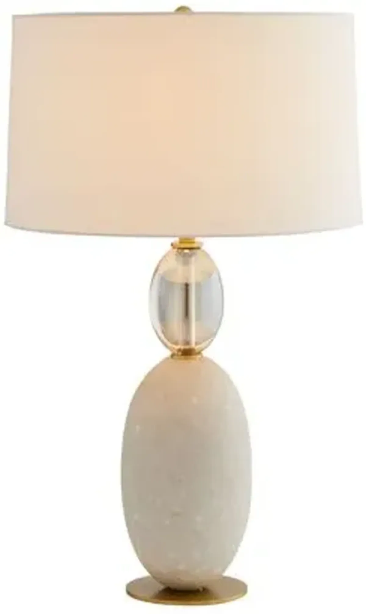 Minato Glass Stone/Crystal Table Lamp - White - Arteriors