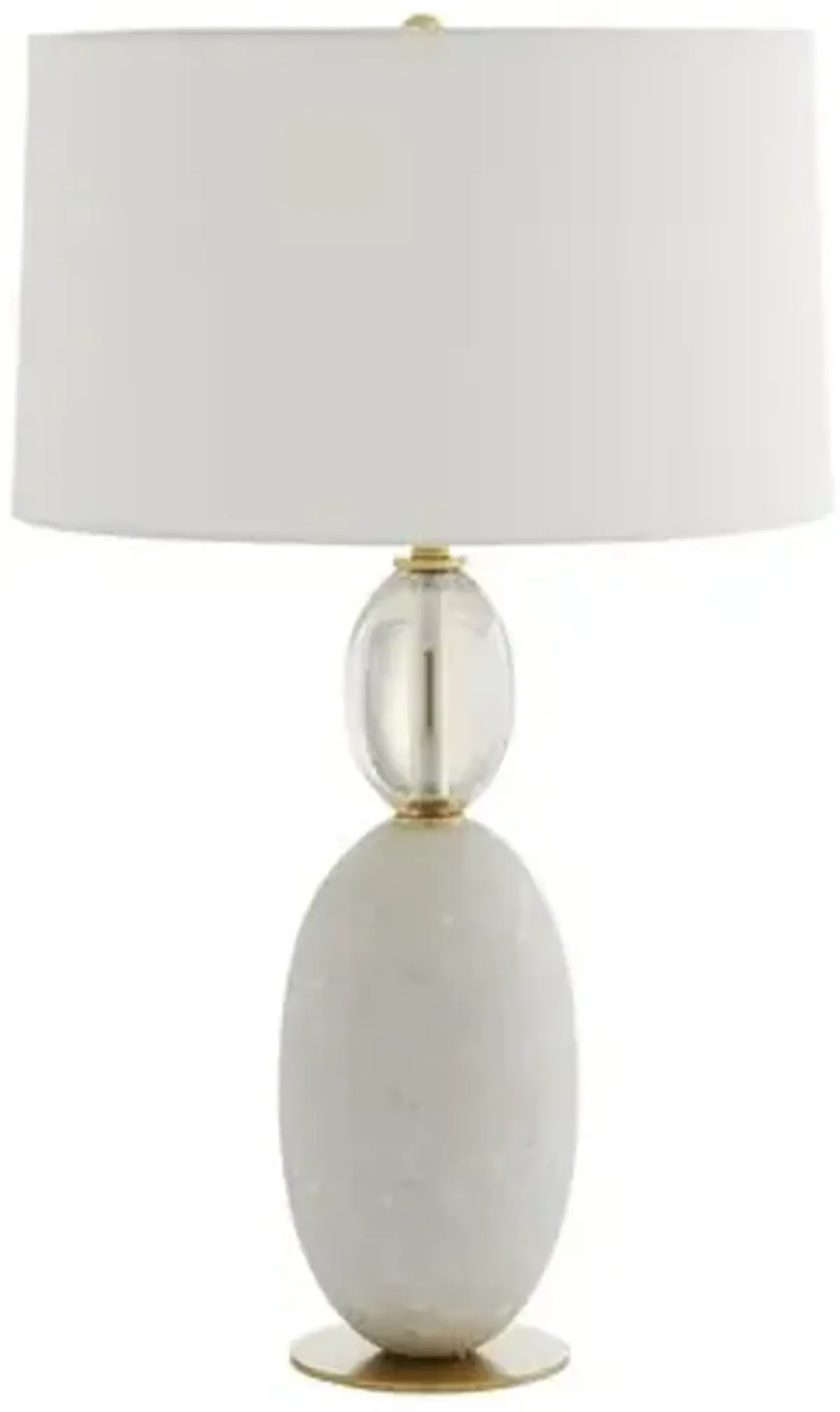 Minato Glass Stone/Crystal Table Lamp - White - Arteriors