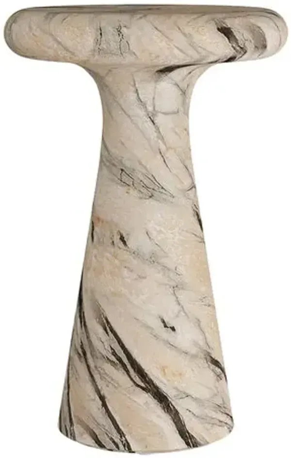 Zahara Concrete Drink Table Beige - Arteriors - Multi