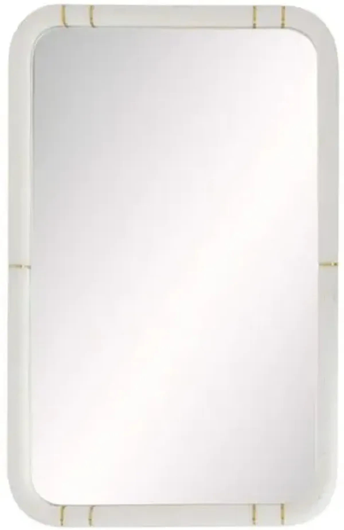 Trevino Ricestone Wall Mirror - White/Gold - Arteriors