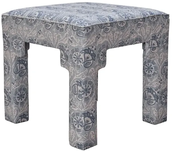 Hicks Stool, Carrie Blue Linen