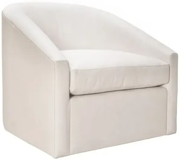 Landry Leather Swivel Chair - Dante Moonstone - Kim Salmela