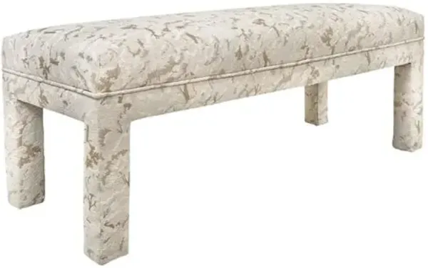 Brittany Bench - North Oaks Crypton - Kim Salmela - Handcrafted - Ivory