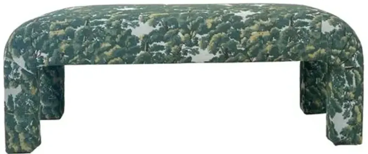 Hazel Waterfall Bench - North Oaks Torrent Crypton - Kim Salmela - Handcrafted - Green