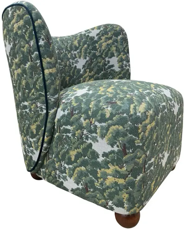 Valentina Curved Accent Chair, North Oaks Torrent Crypton